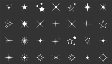 Parlayan yıldız çizimleri uzay, gece gökyüzü ve rüya gibi sanat eserleri için idealdir..