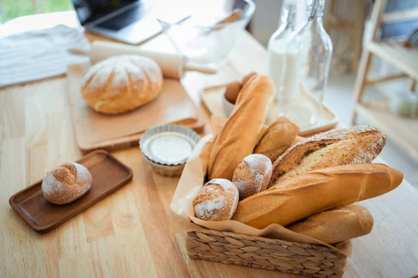 Свежие Ингредиенты Выпечки Тортов Хлеба Идеально Подходит Продуктов Питания Пекарей — стоковое фото