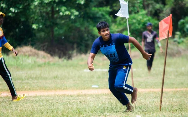 stock image football players playing in the park