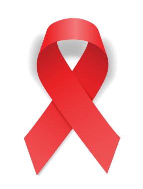 gerçekçi HIV Aids kurdele illüstrasyonu