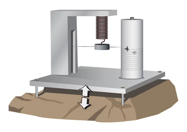 stock vector illustration of simple seismograph diagram