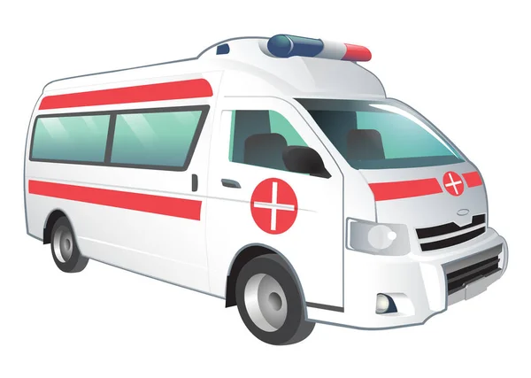 Illustrazione Ambulanza — Vettoriale Stock