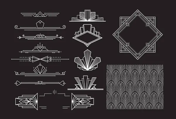 bir sanat deco elementleri seti