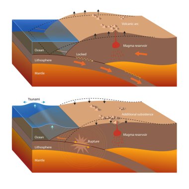 Megathrust Deprem Diyagramının Görünümü