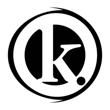 Yaratıcı yeni küçük harf K logo tasarımı, K harfi logo tasarımı ve siyah renkli, yaratıcı siyah zarif logo şablonu.