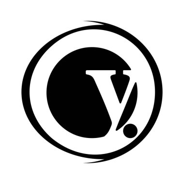 Yaratıcı yeni küçük harf Y logo tasarımı, Y harfi logo tasarımı ve siyah renkli, yaratıcı siyah zarif logo şablonu