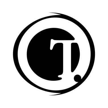 Yaratıcı yeni büyük harf T logosu tasarımı, T harfi logo tasarımı ve siyah renk, yaratıcı siyah zarif logo şablonu