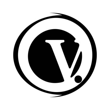 Yaratıcı yeni büyük harf V logo tasarımı, monogram V harfi logo tasarımı ve siyah renk, yaratıcı siyah zarif logo şablonu