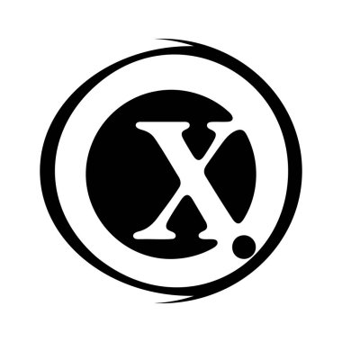 Yaratıcı yeni büyük harf X logo tasarımı, X harfi logo tasarımı ve siyah renk, yaratıcı siyah zarif logo şablonu
