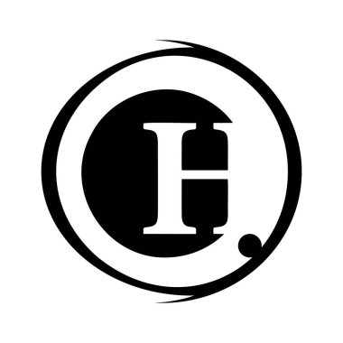 Yaratıcı yeni büyük harf H logo tasarımı, H harfi logo tasarımı ve siyah renk, yaratıcı siyah zarif logo şablonu