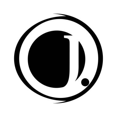 Yaratıcı yeni büyük harf J logo tasarımı, J harfi logo tasarımı ve siyah renk, yaratıcı siyah zarif logo şablonu