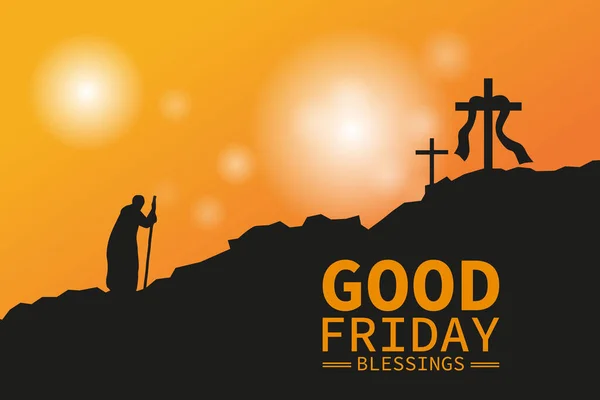 stock vector Good Friday banner and social media post