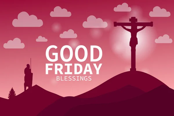 stock vector Good Friday banner and social media post