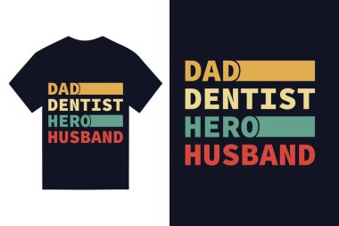 Üzerinde tipografi mektubu ve tişört olan Babalar Günü tebrik kartı.