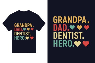 Üzerinde tipografi mektubu ve tişört olan Babalar Günü tebrik kartı.