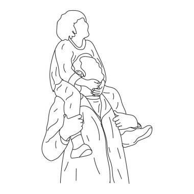 Tişörtlü Babalar Günü tebrik kartı.