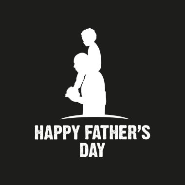 Tişörtlü Babalar Günü tebrik kartı.