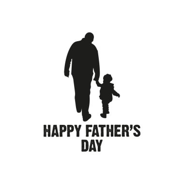 Tişörtlü Babalar Günü tebrik kartı.