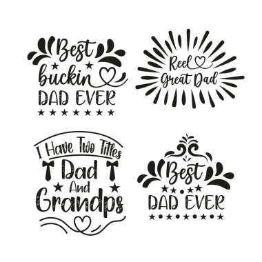 Tişörtlü Babalar Günü tebrik kartı.