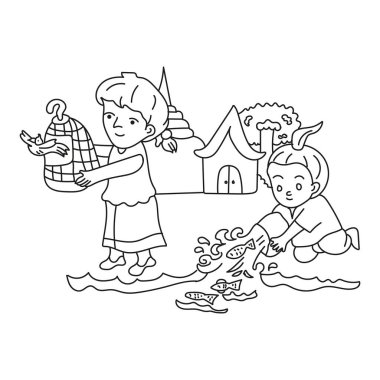 Mutlu Songkran Festivali Sanat Çizgisi