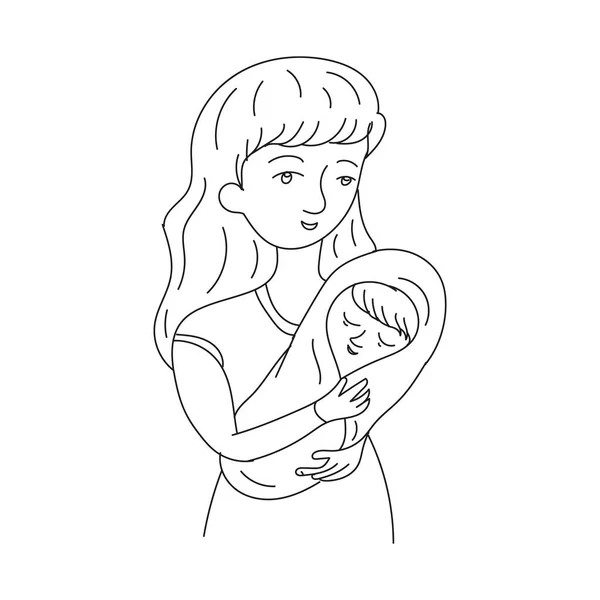 Мама Дитина Люблять Листівку Щасливих Матерів — стоковий вектор
