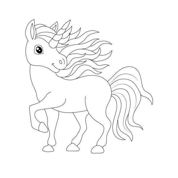 Unicorn Kids Teckningar För Barn Uppkopplad — Stock vektor