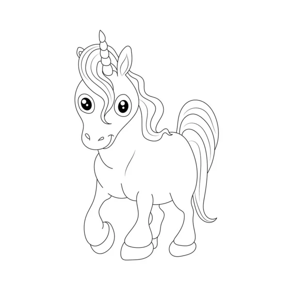 Unicorn Kids Teckningar För Barn Uppkopplad — Stock vektor