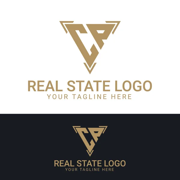 Design Logo Real State — Vetor de Stock