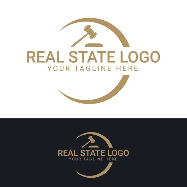 Desain Logo Real State - Stok Vektor