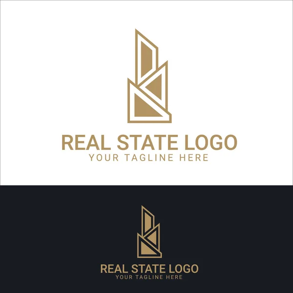 Design Del Logo Stato Reale — Vettoriale Stock