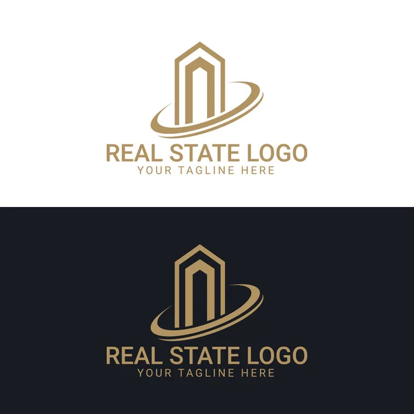 Diseño Logo Bienes Raíces — Vector de stock