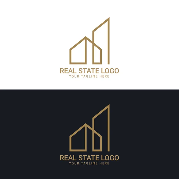 Verkliga Tillstånd Logotypdesign — Stock vektor