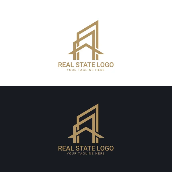Verkliga Tillstånd Logotypdesign — Stock vektor