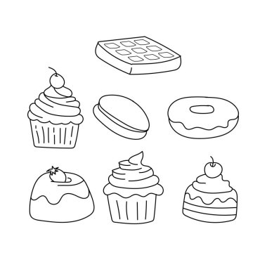 kawaii gıda boyama sayfaları