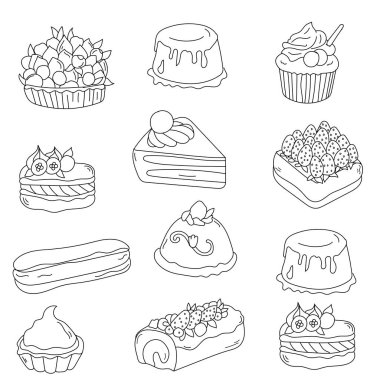 kawaii gıda boyama sayfaları