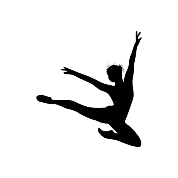 Conjunto Siluetas Baile Mujer — Vector de stock