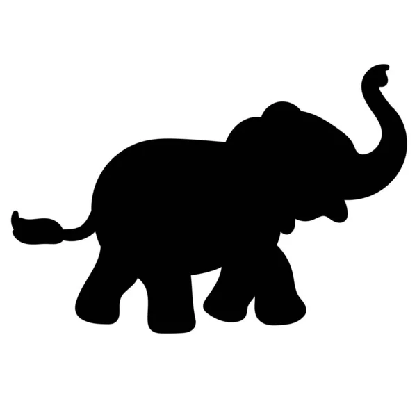 Σύνολο Χαρακτήρων Ελέφαντα Σιλουέτα — Διανυσματικό Αρχείο