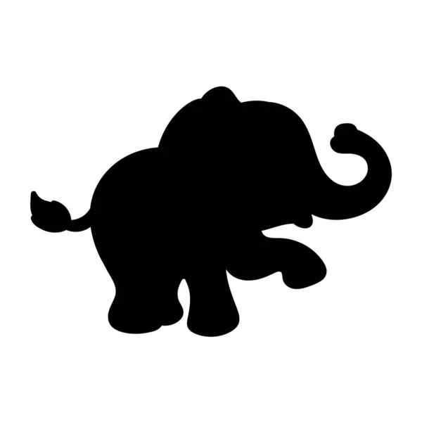 Σύνολο Χαρακτήρων Ελέφαντα Σιλουέτα — Διανυσματικό Αρχείο