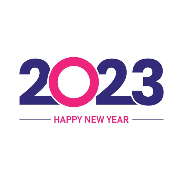 Gelukkig Nieuwjaar 2023 Tekst Typografie Ontwerp Kerstmis Elegante Decoratie 2023 — Stockvector
