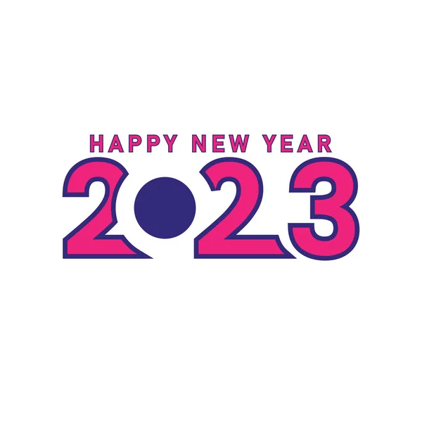 Feliz Ano Novo 2023 Design Tipografia Texto Decoração Elegante Natal —  Vetores de Stock