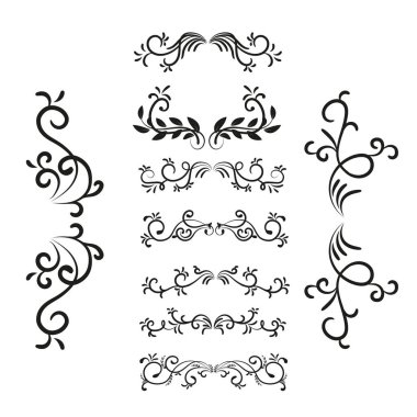 El Çizimi Çiçek Dekorasyonu Elementleri