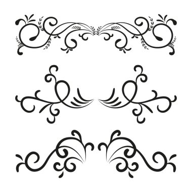 El Çizimi Çiçek Dekorasyonu Elementleri