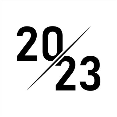 Mutlu yıllar 2023 metin tipografi tasarımı ve Noel zarif dekorasyonu 2023