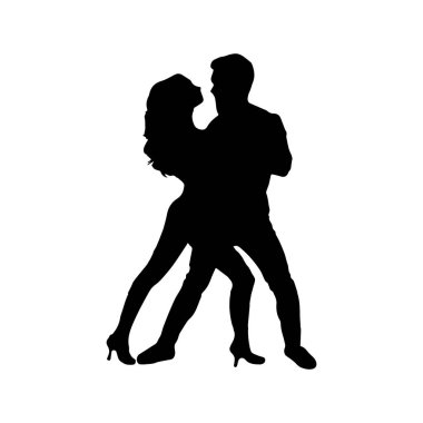 İki siluet dans ediyor.