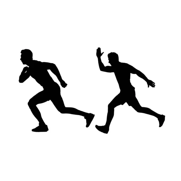 Silhouette Runner Set — Vettoriale Stock