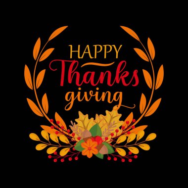 Düz dizayn Şükran Günü arkaplanı, Şükran Günü tipografisi, Şükran Günü tişörtü, Şükran Günü mektupları, hindi tişörtü tasarım tebrik kartı, tişört.