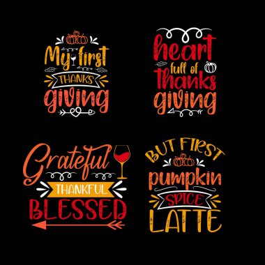 Düz dizayn Şükran Günü tişörtü, Şükran Günü tişörtü, mutlu Şükran Günü tipografi tişörtü, Şükran Günü mektupları, hindi tişörtü tasarım tebrik kartı, tişört.