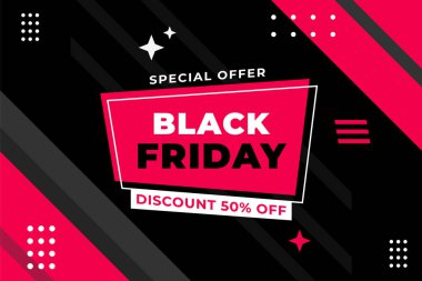 Kara Cuma afişi, Düz Kara Cuma Instagram paylaşımları koleksiyonu, Instagram paylaşımı, Siyah arkaplan sosyal medya afişi şablonu