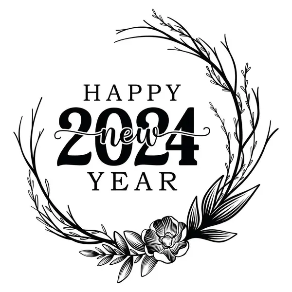 Mutlu yıllar 2024 metin tipografi tasarımı ve Noel şık dekorasyonu 2024, Yeni Yıl seti, Yeni Yıl afişi ve Instagram postası, Yeni Yıl logosu, Yeni Yıl tişörtü