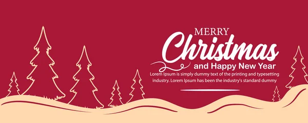 Vrolijk Kerstfeest Gelukkig Nieuwjaar Banner Social Media Cover Webbanner Vrolijk Stockillustratie